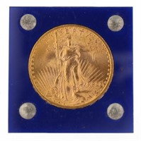 1908 Choice BU St Gaudens $20 Gold Double Eagle