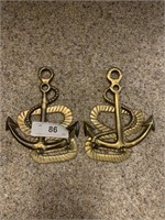 Brass Anchor Book Ends