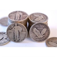 (20) Standing Liberty Quarters -90% Silver