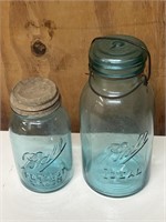 Blue canning jar lot