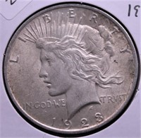 1923 PEACE DOLLAR AU