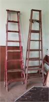 2 wooden 8' ladders