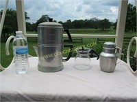 Aluminum coffee pot, glass pot, Metal pitcher