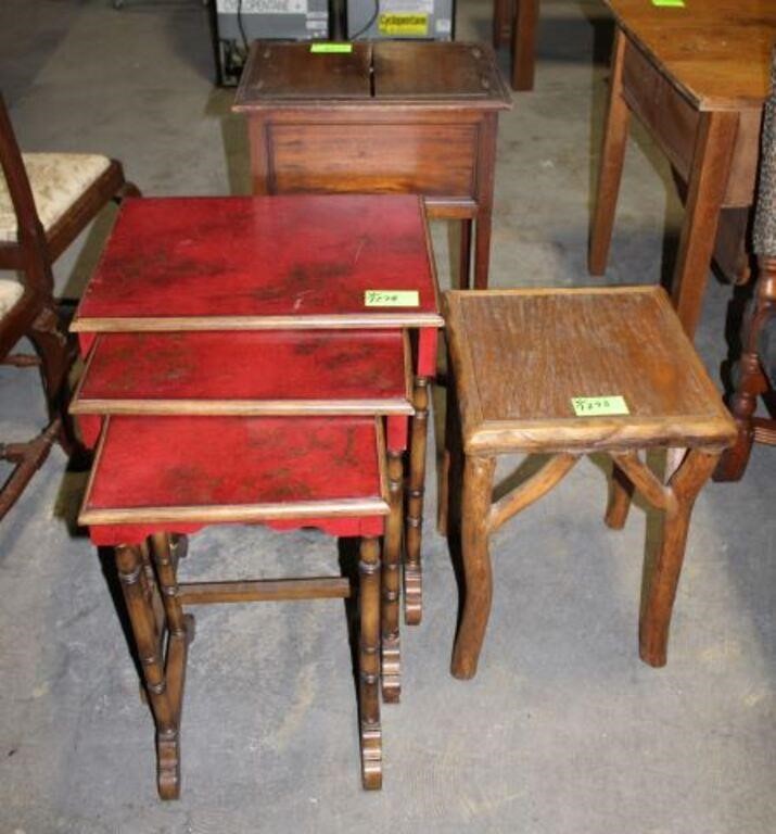 Assort. Tables, Nesting Tables, Sewing Stand,