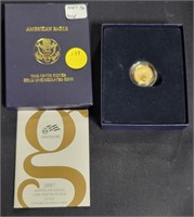 1/10TH OZ GOLD AMERICAN EAGLE COIN W/ CASE