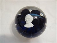 st.clair lincoln cameo paperweight