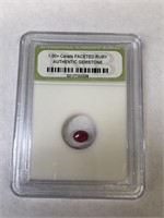 1.00+ Carats Faceted Ruby Authentic Gem