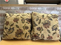 Pair of floral pillows