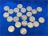 22  - No Date Buffalo Nickels - Nice Clean Coins