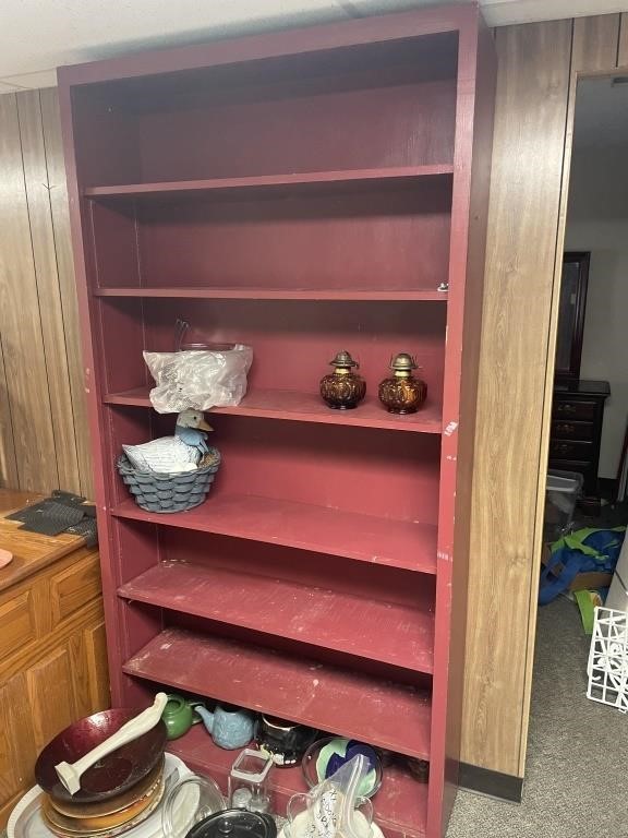 large Red 7 foot shelf