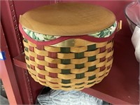 longaberger 2003 caroling basket , liner , protecr