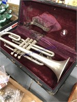 Continental trumpet in case, no mouthpiece
