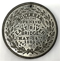 1883 Opening of East River Bridge Token