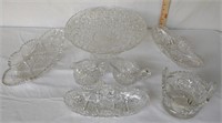 Cut Glass Serving Dishes - A