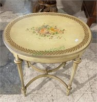 Beautiful oval shaped accent table with floral