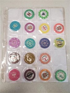 136 Foreign & Domestic Casino Chips