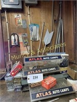 Atlas Auto Lamps Holders with Screws, Nails, Etc.
