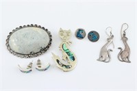Group of Sterling Silver Jewelry Cats
