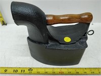 coal/charcoal #4 iron. goose neck wood handle