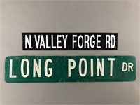 2 Street Signs w/ Enameled