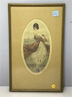 Vintage framed print. 11x19.