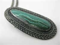 935 Marked Malachite Necklace From Israel