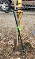 Garden Tools - Shovel, rake, feeder and fork.