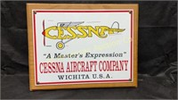 Heavy porcelain "Cessna Aircraft Company" sign