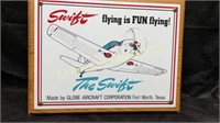 Heavy porcelain "Swift Flying is Fun Flying" sign