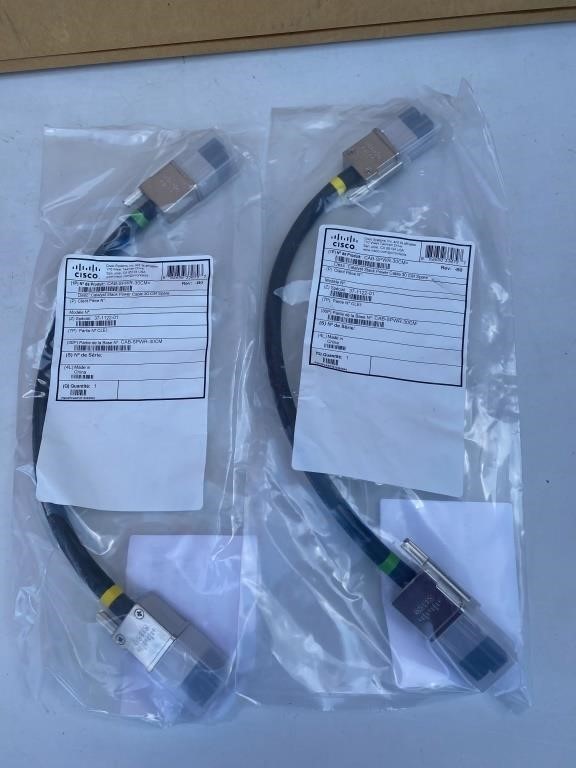 Lot of 2 Cisco CAB-SPWR-30CM-M 37-1122-01