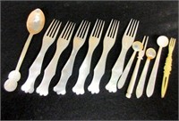 Set of Antique Mother of Pearl Flatware