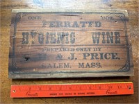 Crate sign - Hygienic Wine Salem Mass.