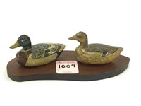 Pair of Miniature Perdew Mallards on Board