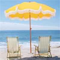 PHI VILLA 7ft Patio Umbrellas with Fringe