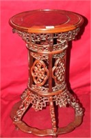 Intricately Carved Mahg. Asian Stand