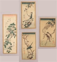 Japanese Woodblock Prints by Utagawa Hiroshige 4pc