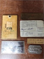 Set of Vintage military memorabilia