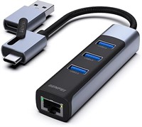 BENFEI 2-in-1 USB-C USB 3.0 to Gigabit Ethernet