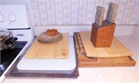 Wooden cutting boards - Glass counter protector -