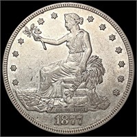 1877 Silver Trade Dollar NEARLY UNCIRCULATED
