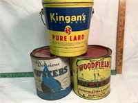 Vintage Oyster cans Woodfields’s Delicious Kingans