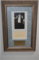 Bela Lugosi Framed Autograph