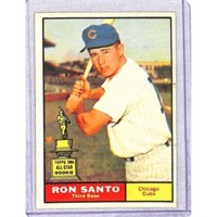 1961 Topps Ron Santo Rookie Light Wrinkle