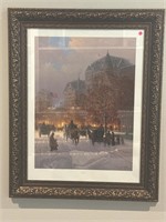G Harvey hand signed "A Stroll on the Plaza"