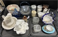 Milk Glass, Art Glass, Stoneware, Bowls.