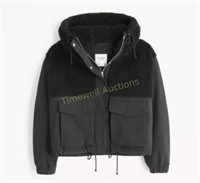 Womens cropped winterized traveller jacket  Black