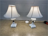 (2) Milk Glass Table Lamps