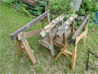Four Saw Horses - Can be driven up to for easier