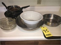Pots, pans, bowls, kitchen ware