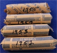 4 Rolls of Nickels